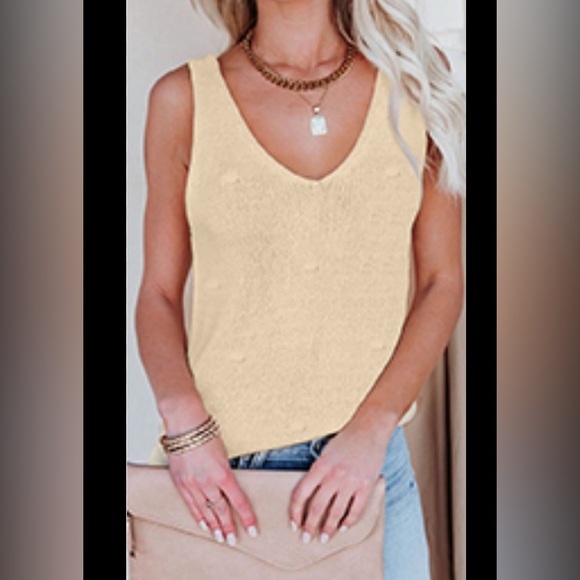 Women’s Cropped Sweater Tank Top Size Large - Picture 9 of 9